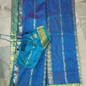 Blue Cotton Pattu Saree 💙💙