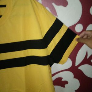 Yellow Xxl 44 Size Tshirt For Men