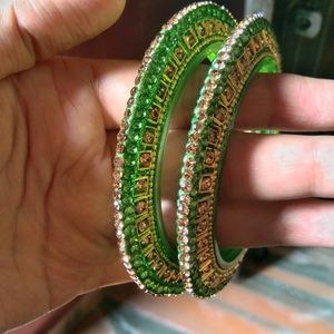 Green bangles or kade