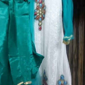 Anarkali Frock With Pajami Dupatta