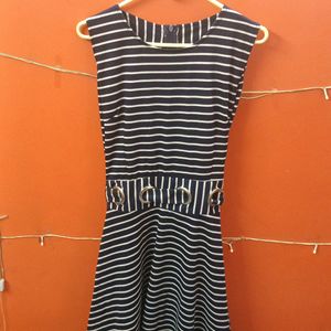 ZEBRA BLUE AND WHITE STRIP DRESS