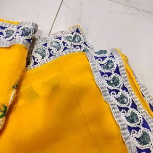 🆕 Beautiful Yellow Saree