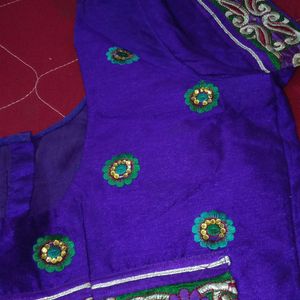 Silk Embroidery Blouse Like New