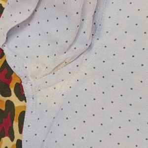 Zara Man Shirt Sky Blue Dotted Print