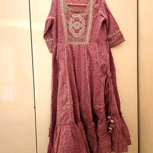 Onion Colour Ethnic Gown