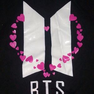 BTS Black Crop Top