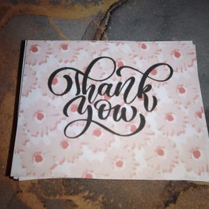 10 Piece  Of Pink Thank You Card