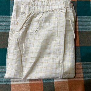 Avaasa Checked Pant Semi Elasticated Waist Size XL