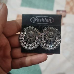 Sliver And Rose Gold Earrings