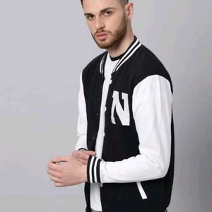 Varsity Jacket For Men/ Women In Black Colour