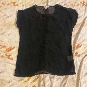 transparent sheer black top