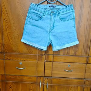 Light Blue Denim Shorts