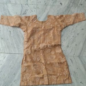 ORGANZA KURTA WITH SHANTOON BOTTOM