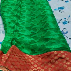 Parrot Green Saree,