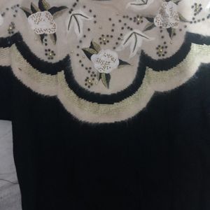 woolen sweater with embroidery work for party