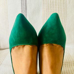 Perfect Green Pencil Heel Slingbacks