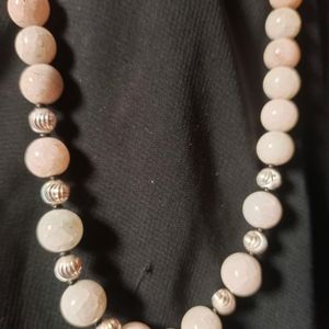 Original Hakik Pure Silver Beaded Necklace