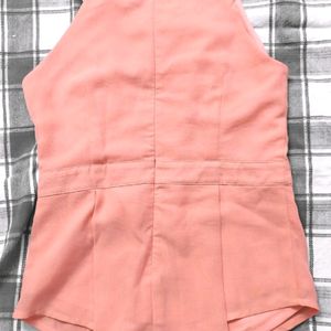 Peach Top With Back Zipper