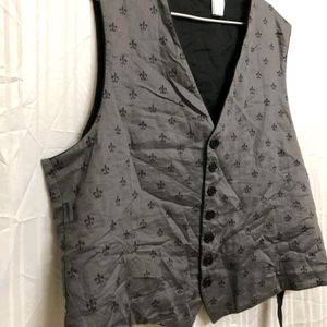 John Varvatos Grey Waistcoat