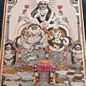 ♡Silver Kuber Lakshmi GODDESS Painting♡