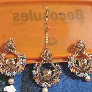 Earrings With Mangtika