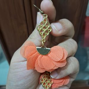 Orange Dangle Earring