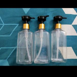 UPCYCLED PUSH AND DISPENSE BOTTLES