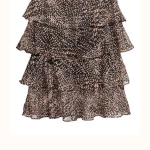 🔥Price Drop🔥H&M Leopard Print Tiered Skirt