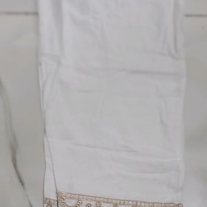 Stitch Pakistani White Suit With Dupatta Full Work