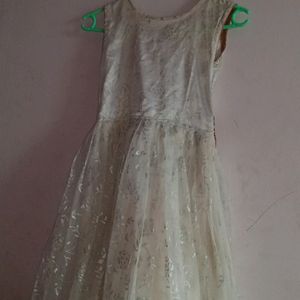 White Colour Long Frock 10 To 14 Year Girl Dress