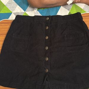 Black Corduroy Skirt