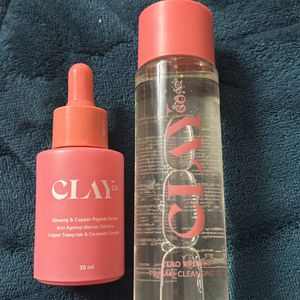 Clay Co. Cleansing Oil And Serum Full New Unused