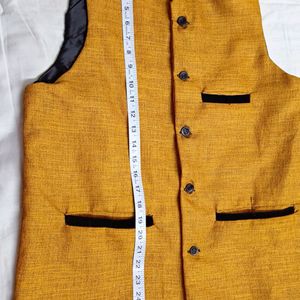 Men Gold Ethnic Partywear Modi Jacket