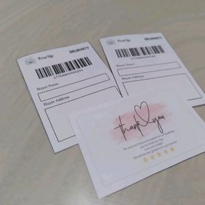 2 PICS SHIPPING LABELS WITH ONE FREE THANK YOU