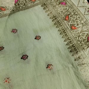 Pista Green Banarsi Dupatta