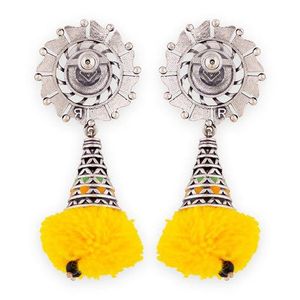 Kalbelia Tribe Pompom Earrings