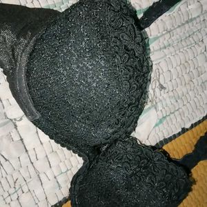 ❤️Sexy Pure Black Net Pushup Bra "Women S-34b