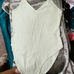 Forever 21 Pistachio Sleeveless Bodysuit