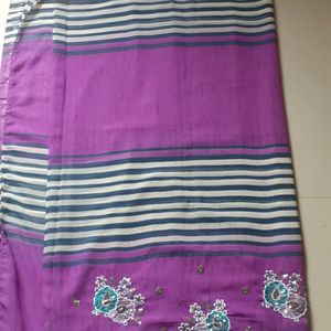 New Purple Saree