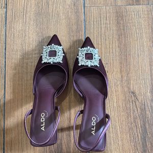 Aldo Maroon Party Wear Heels