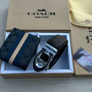 COACH WALLET + BELT COMBO WITH BOX