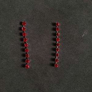 red diamond earring