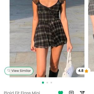 checkered mini dress