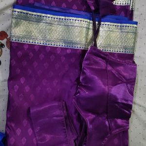 Pure Jamabar  Katan Banarasi With 2 Blouses