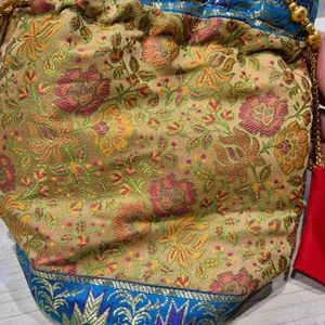 Handmade Banarasi Potli Style Handbag