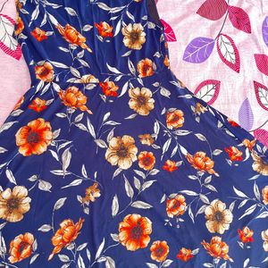 Women A-line Dress Floral Pattern