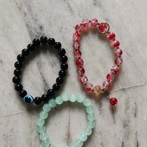 Set of 3 cute Bead Bracelets