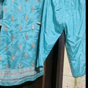 Sky Blue Kurta Pant & Dupatta