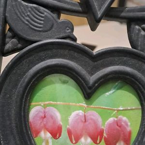 Photo Frame /Heart Shape/ Black /Plastic/Couple