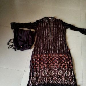 Biba Kurta + Bottom Set